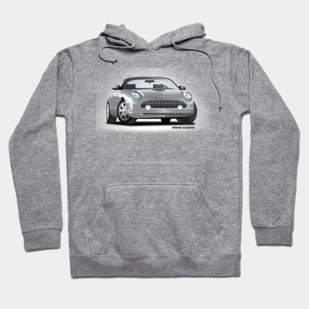 2002-2005 Retro Ford Thunderbird Metallic Hoodie by PauHanaDesign